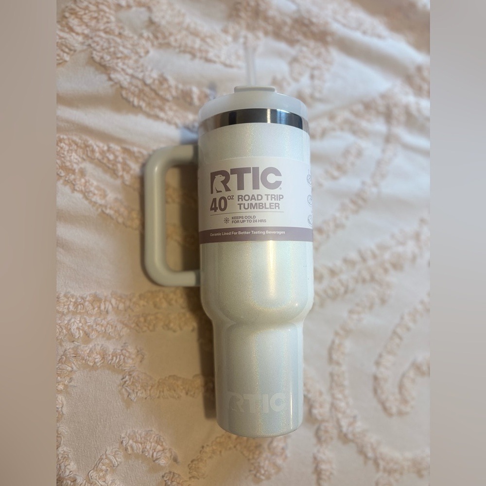 RTIC Pearl White Travel Tumbler